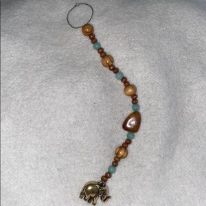 Rear view mirror accessory with elephant, hanging decorations elephant charm